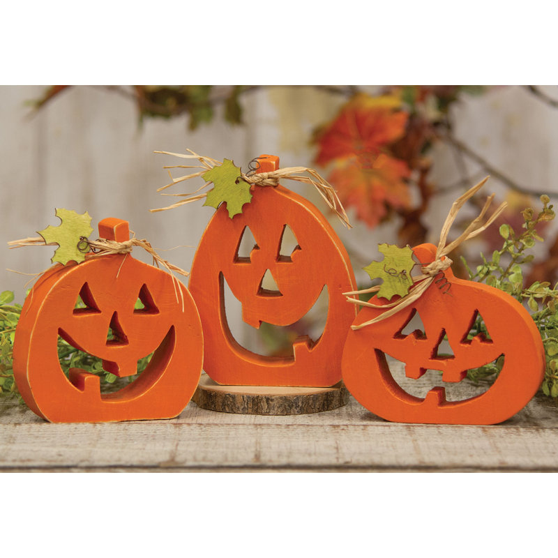 Ensemble 3 pièces découpées Jack O Lantern