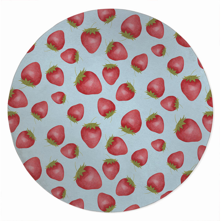 Summer Strawberries Outdoor Rug