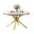  46.85"Faux Marble Top Stainless Steel Base Dining Table Set-866063383-866063337