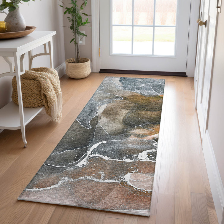 Kyrie Flatweave Washable Abstract Indoor / Outdoor Rug