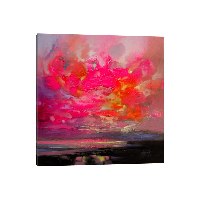 Magenta Plasma by Scott Naismith - Painting on Canvas, Wrapped Canvas, 30.48 cm H x 30.48 cm W