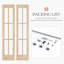 Porte pliante en verre massif non fini avec trousse de quincaillerie d'installation-116842298-116842301