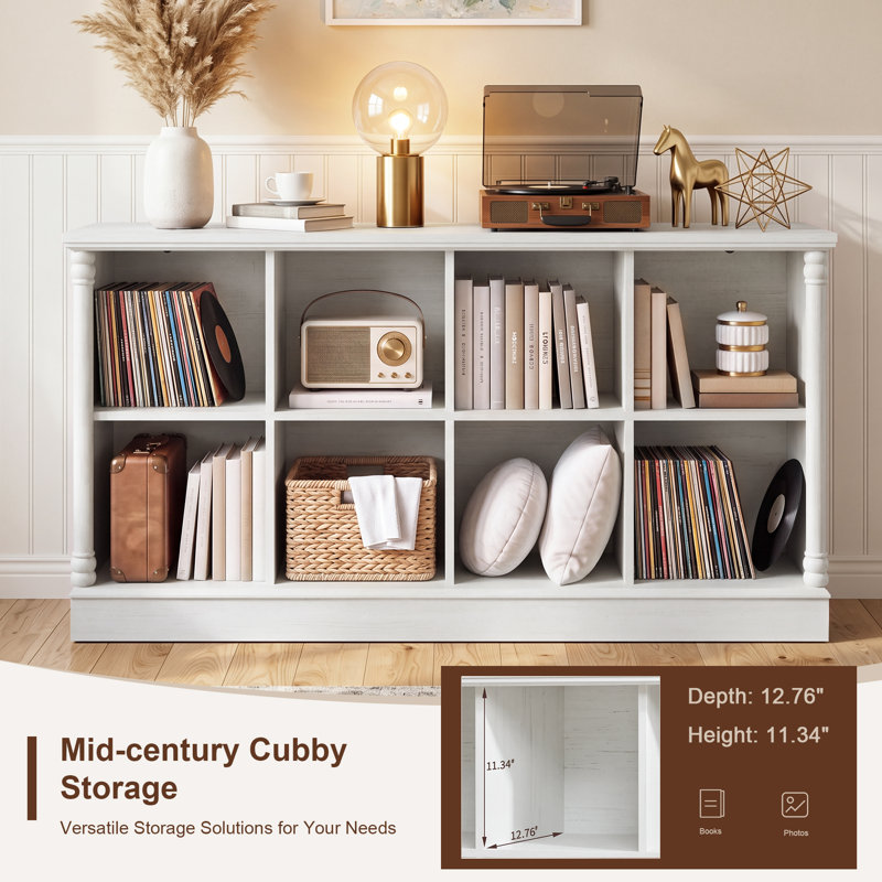 8-Cube Bookcase, White