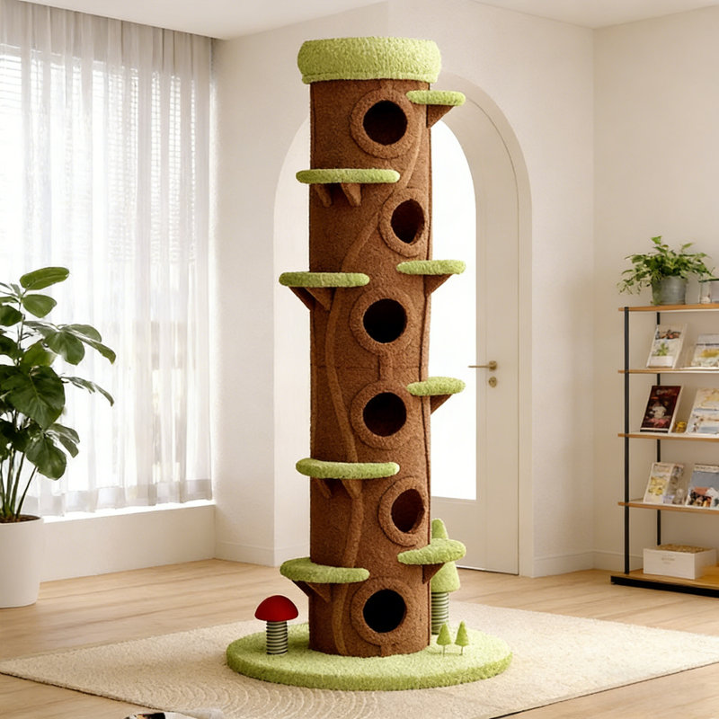 Simple and Creative Brown Cat Climbing Frame