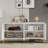 Wood Console Table with Adjustable Shelves, Creative carved