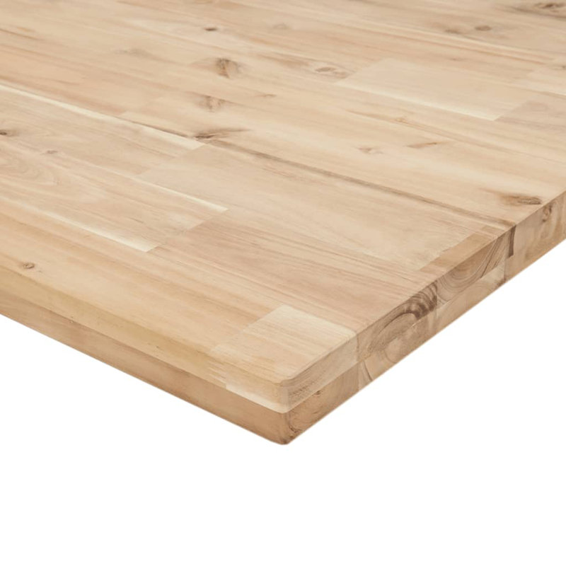 Solid Wood Top Height-Adjustable Workbench, 99.5 cm H x 80 cm W x 60 cm D, Medium Wood