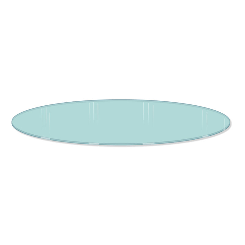 30" Diameter Glass Shelf Topper