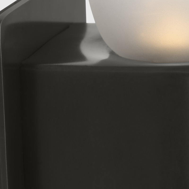 Kelly Wearstler Volver 1-light Medium Single Sconce in Bronze with Clear Etched Glass shade, Bronze