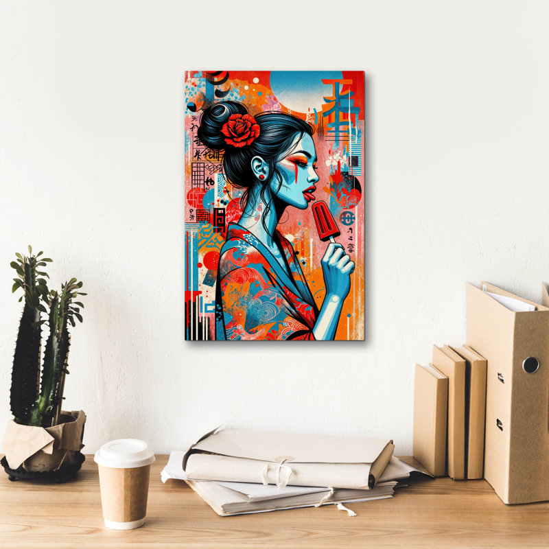 «Ice Cream Pop» par Rey Klimt, art mural sur toile, H 18 po x l 12 po x P 0,75 po