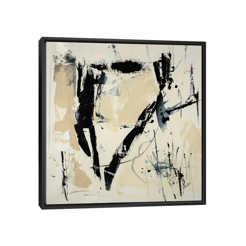 «P pièces III», reproduction d'art sur toile tendue, H 18 po x l 18 po x P 1,5 po, Toile avec cadre noir, Pas de tapis