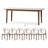 6 - Person White Rectangular Solid Wood Sintered Stone Tabletop Dining Table Set-110529529
