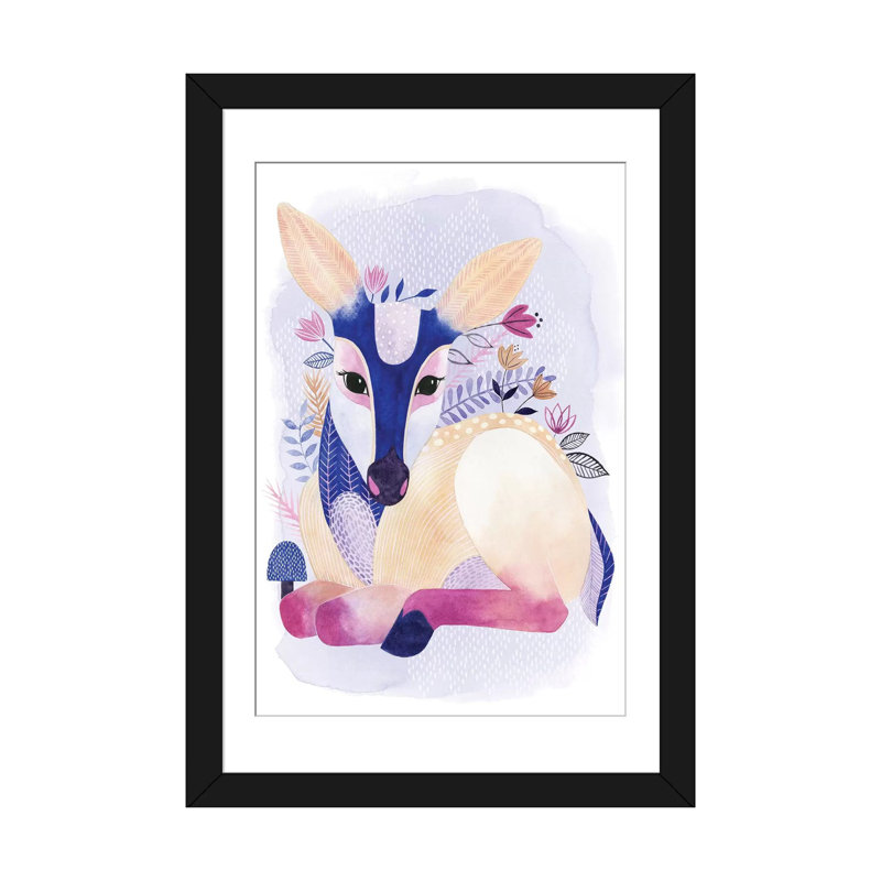 «Gerharda Enchanting Forester IV», art encadré, Papier beaux-arts encadré noir, H 32 po x l 24 po x P 1 po