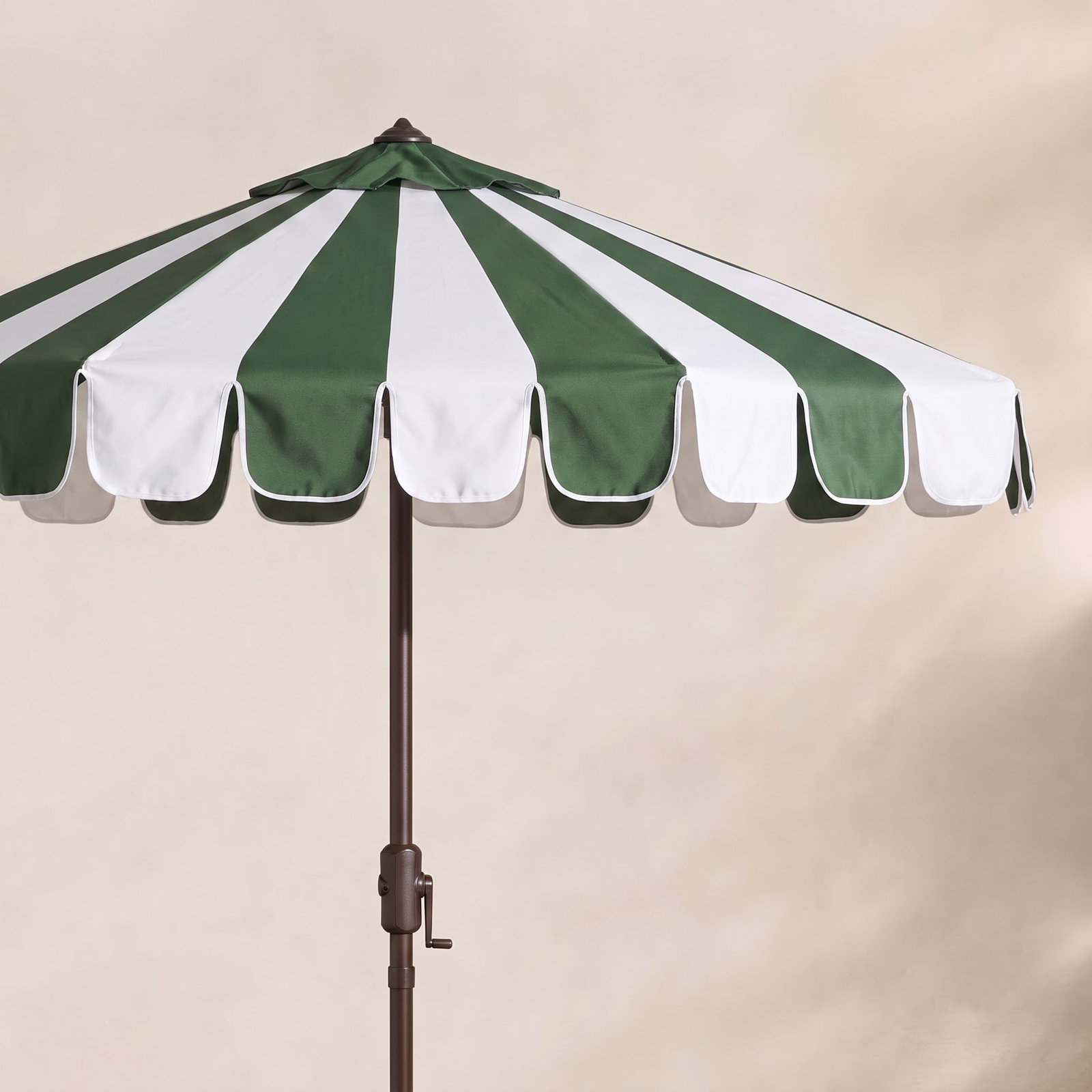 Elsie 8.4' Market Umbrella, Hunter Green Stripe
