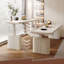 Bureau debout blanc rectangulaire en bois massif-674621831