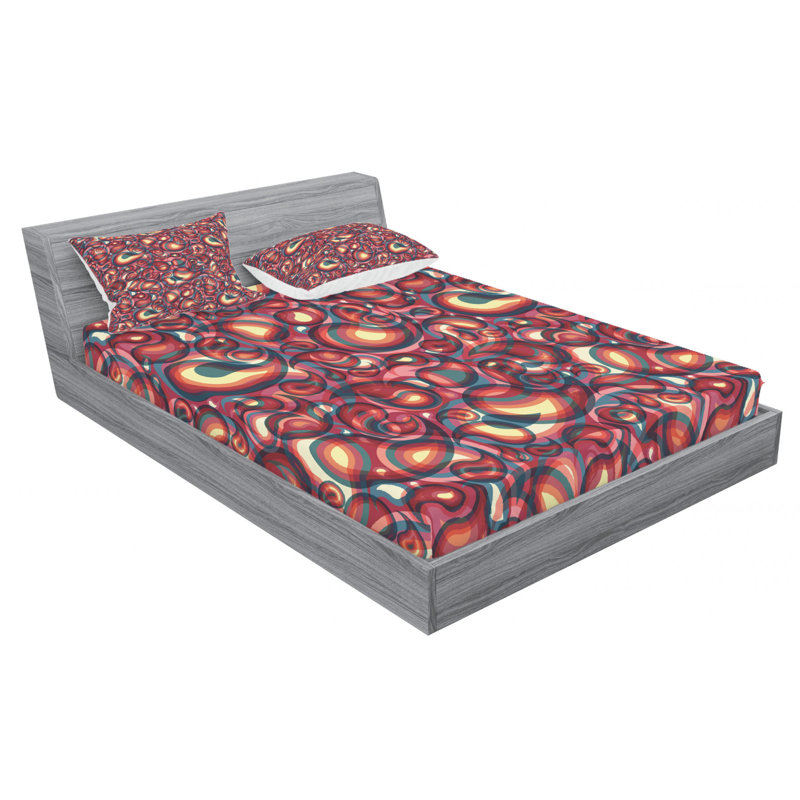 Microfiber Paisley Sheet Set, Queen Sheet Set + Fitted Sheet + 2 Pillowcases