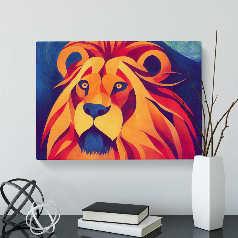 Brilliant Lion - Wrapped Canvas, 50cm H x 76cm W x 3cm D