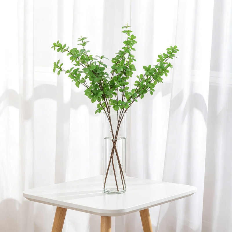 Ensemble de vases cylindriques en acrylique avec porte-tiges spiralées Ikebana