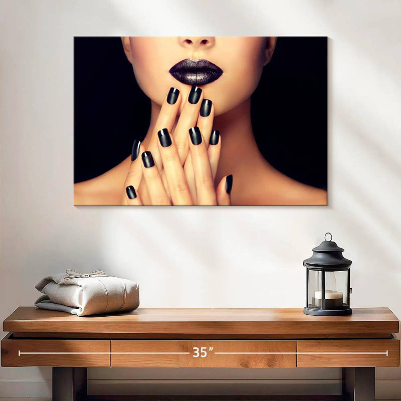 Shuttleworth Black Lips And Nails, 8" H x 12" W