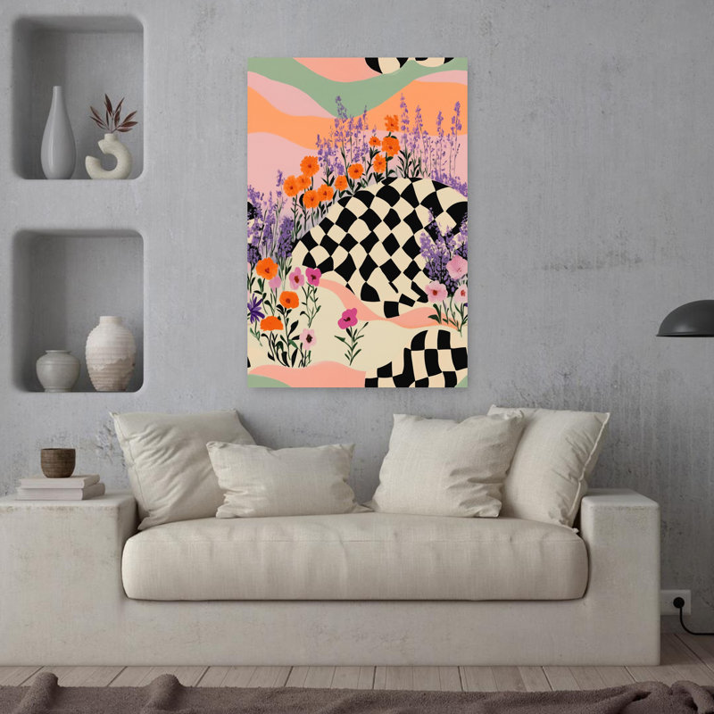 Art contemporain contemporain abstrait, H 36 po x l 24 po