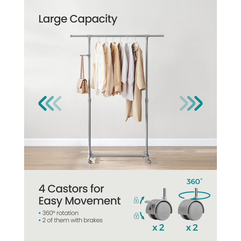 150cm Rolling Clothing Rack