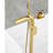 37.5" Solid Brass Floor Mounted Single Lever Handle Freestanding Tub Faucet, Waterfall Tub Filler With Handshower-107803003