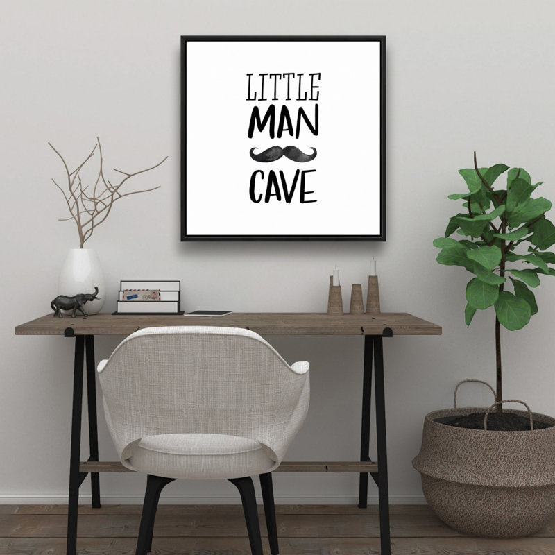 Monochrome White Man Cave Canvas | Framed Home Decor Art