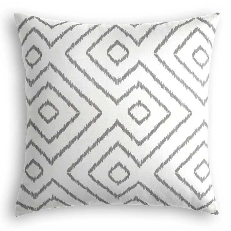 Optrix Square Pillow Cover & Insert, 22" x 22", Gray/White