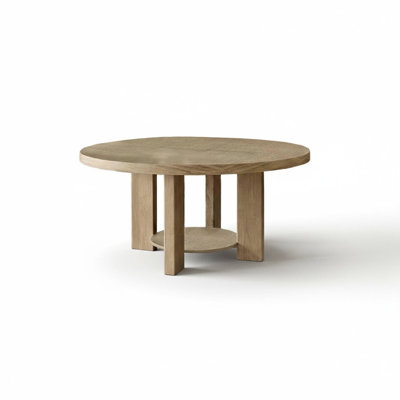 Whitewash Oak Round Dining Table