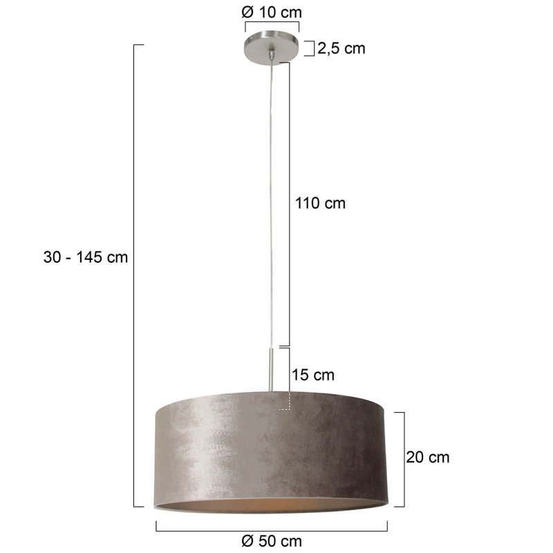 Zeke 1 - Light Single Pendant, Silver, Steel