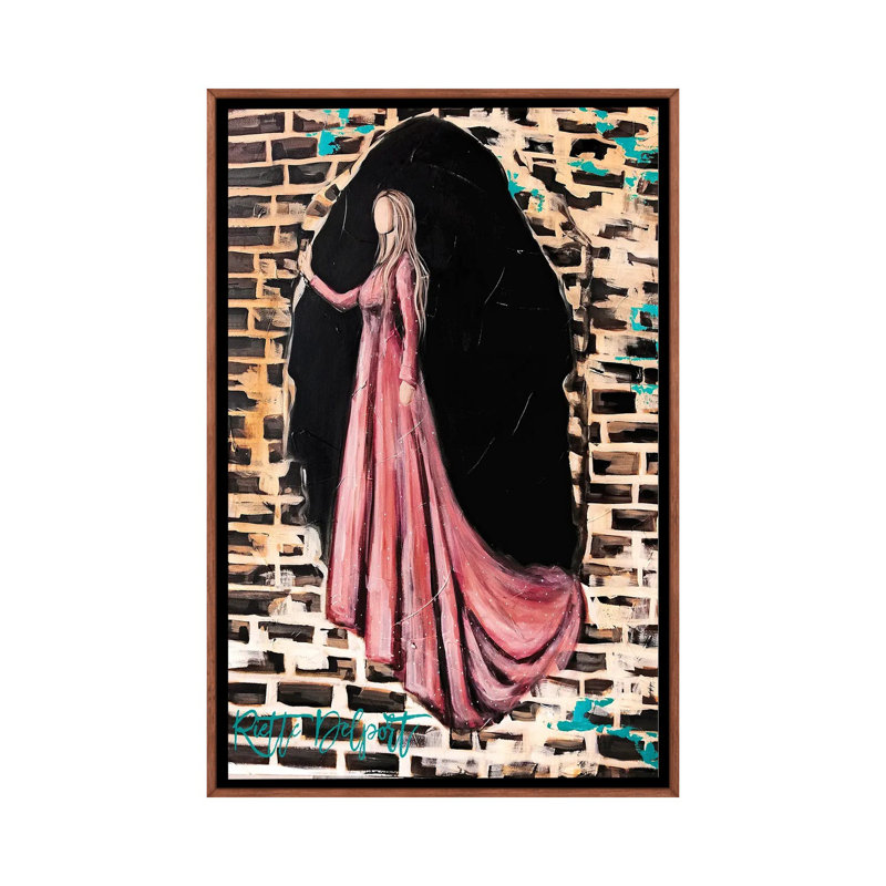 Une reine sera toujours, Brun, Floater Framed Print Canvas without Mat, H 26 po x l 18 po