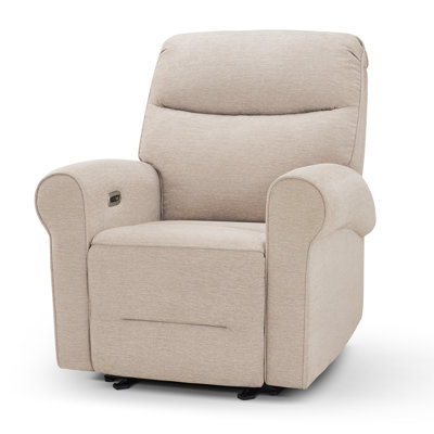 zero clearance recliner  Power Recliner Chair with Rolled Arm & USB-A/C Ports, Fabric