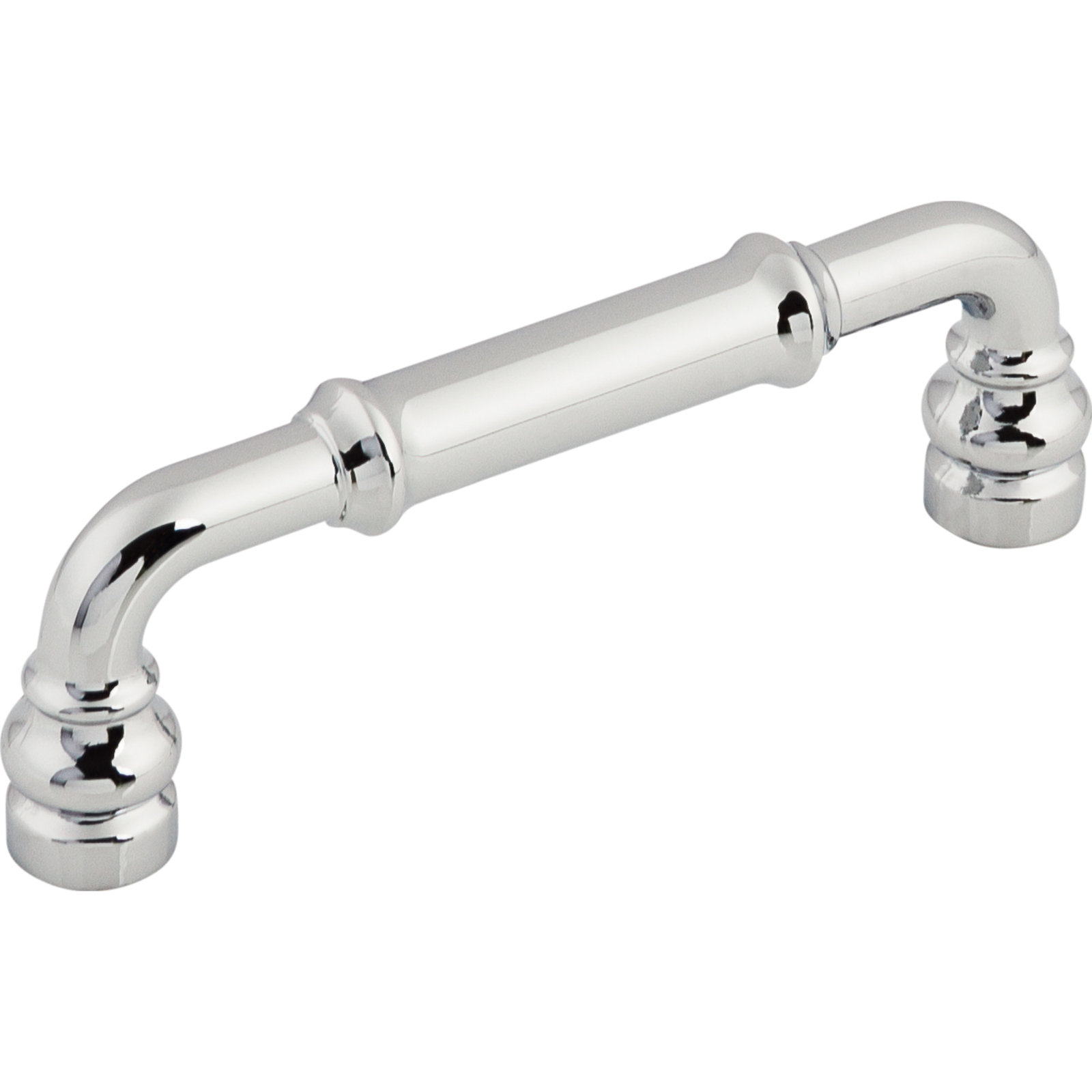 Brixton Bar Cabinet Pull, Polished Chrome, 3 3/4" Center to Center