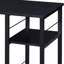 Bureau d'écriture noir à 2 tablettes pour des tâches de bureau efficaces - construction stable, moderne avec rangement pratique et élégant-290345957-290345960