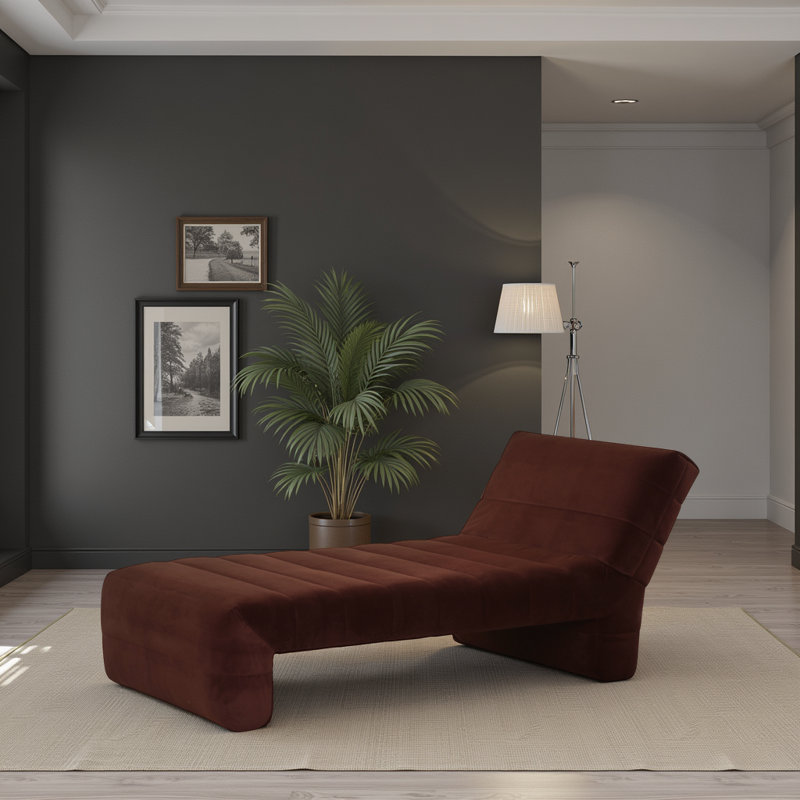 Verity Chaise Lounge, Warm Brown