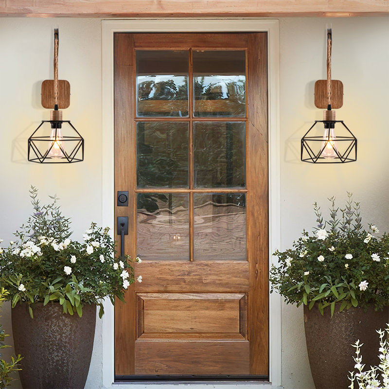 1 - Light Farmhouse Industrial Swing Arm Sconce, Adjustable Arm Wall Sconce