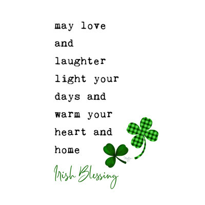 «Irish Blessing» par Mollie B. - Art textuel sur toile tendue