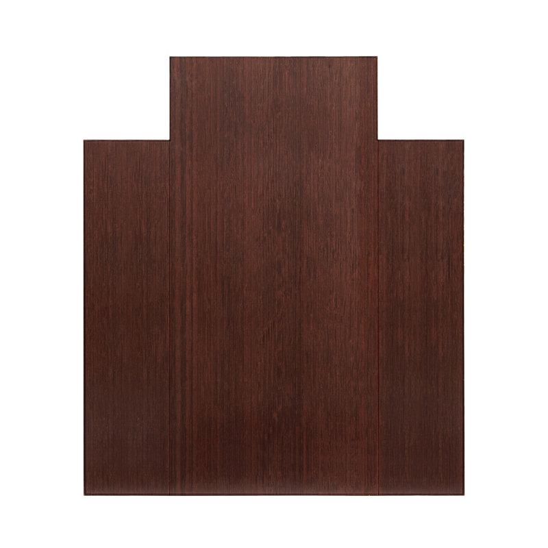 Tapis de chaise standard en bambou épais de 12 mm d'épaisseur - antidérapant, rectangulaire, idéal pour les planchers de bois franc