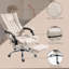 Chaise de bureau avec polyester, pivotante, soutien lombaire, massage, hauteur réglable, appui-tête, repose-pieds