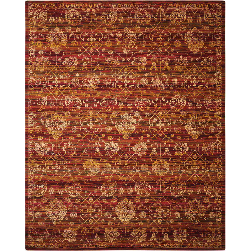 Tapis doré moderne Shenita, Rectangle 8 pi 6 po x 11 pi 6 po
