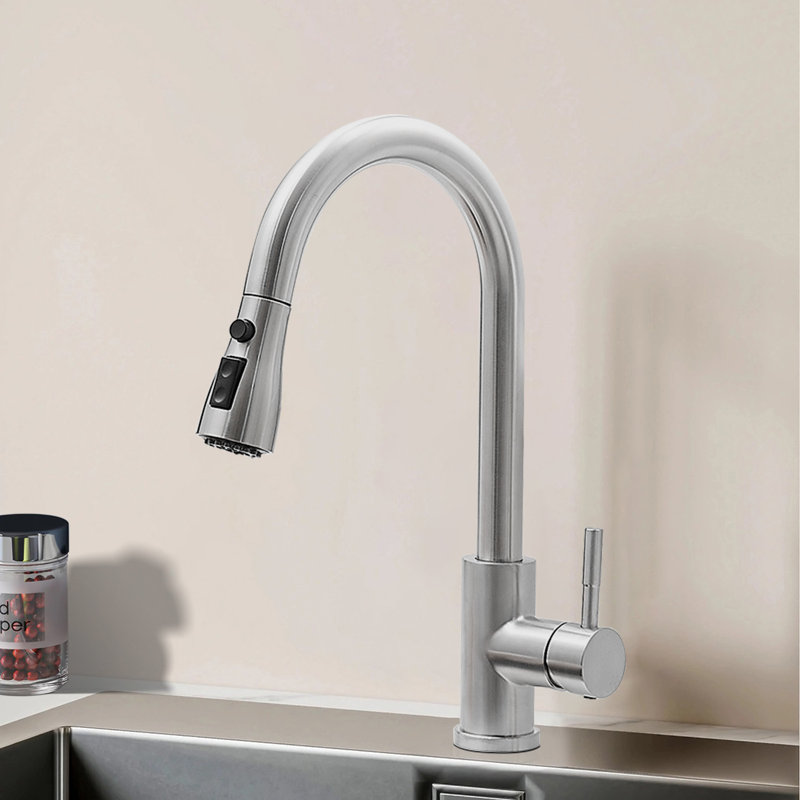Kitchen Faucet, Brushed Nickel