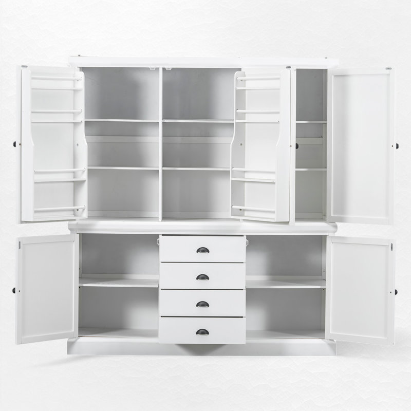 Garde-manger 73,02 po avec tiroirs, Blanc