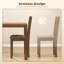 Ensemble de 2 chaises de salle à manger douces et rembourrées avec tissu respirant en lin, structure en bois d'hévéa renforcé et conception compacte compacte pour les cuisines et les salles à manger modernes.