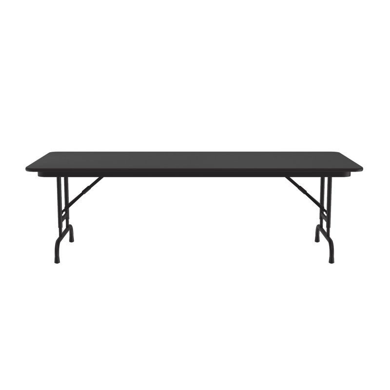 Table commerciale pliable Correll, H 32 po x L 96 po x l 36 po, Granite noir