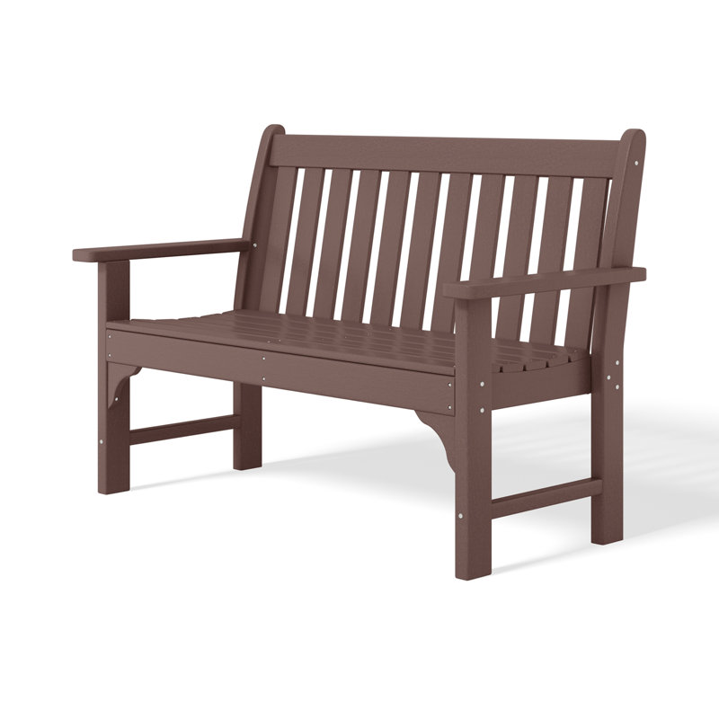 Banc de jardin en PEHD Laguna, Brun
