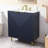 30" Modern Free-Standing Single Bathroom Vanity with Integrated Ceramic Top & Double-Door 2-Tier Storage - Blue-1237742077
