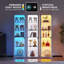 Glass Display Cabinet with 3 Color Led Lights, WineCabinet with Lock-795336914