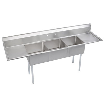 Dependabilt 90"" L x 23.81"" W Free Standing Service Sink -  Elkay, SE3C18X18-2-18X