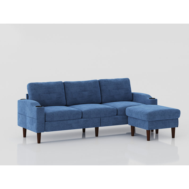 Canapé modulaire 2 pièces Hamleigh, Bleu