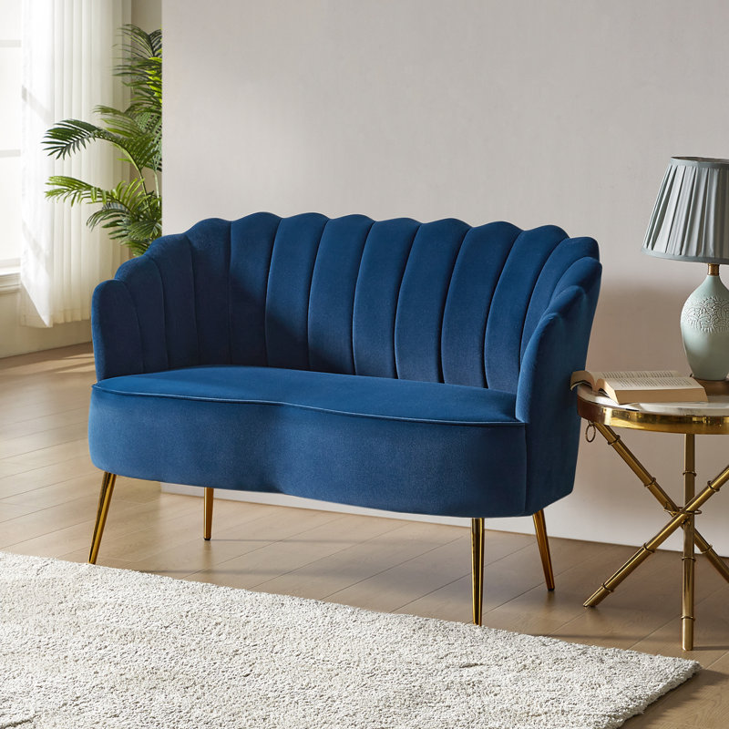 Causeuse Hendrix, Velours bleu marine