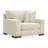 Upholstered Accent Chair with Ottoman
